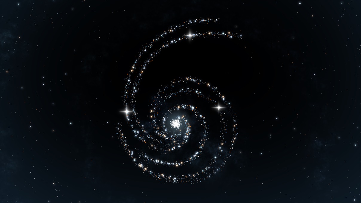 Le visuel officiel d'annonce de GPT-6 Astra par OpenAI, une galaxie spirale sur fond noir