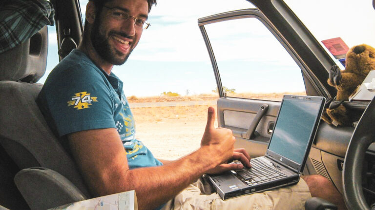 Alex Comtois en 2008 voyage en Australie